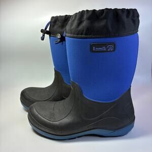 Kamik boots Youth 5 (EU 37.5) Blue neoprene black rubber rain snow